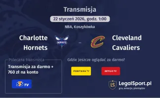 Charlotte Hornets - Cleveland Cavaliers gdzie oglądać? (22.01)