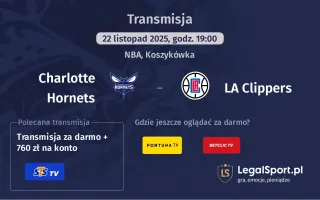 Charlotte Hornets - LA Clippers gdzie oglądać? (22.11)