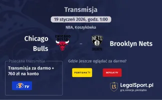 Chicago Bulls - Brooklyn Nets gdzie oglądać (19.01.2026)