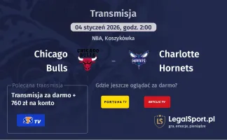 Chicago Bulls - Charlotte Hornets gdzie oglądać? (04.01)