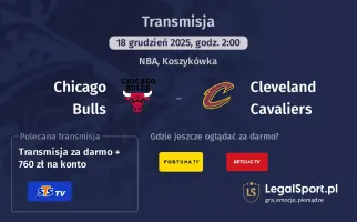 Chicago Bulls - Cleveland Cavaliers gdzie oglądać (18.12.2025)