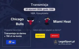 Chicago Bulls - Miami Heat gdzie oglądać (30.01.2026)