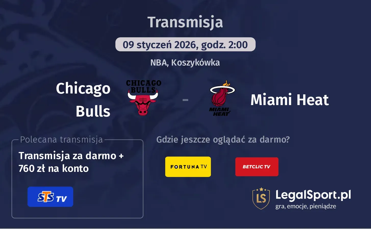 Chicago Bulls - Miami Heat Transmisje