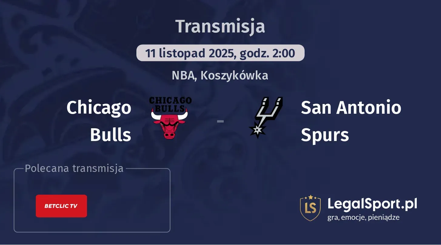 Chicago Bulls - San Antonio Spurs Transmisje
