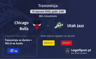 Chicago Bulls - Utah Jazz gdzie oglądać? (15.01)