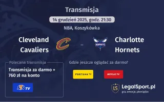 Cleveland Cavaliers - Charlotte Hornets gdzie oglądać? (14.12)