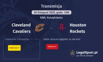 Cleveland Cavaliers - Houston Rockets gdzie oglądać? (20.11)
