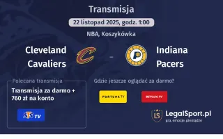 Cleveland Cavaliers - Indiana Pacers gdzie oglądać? (22.11)