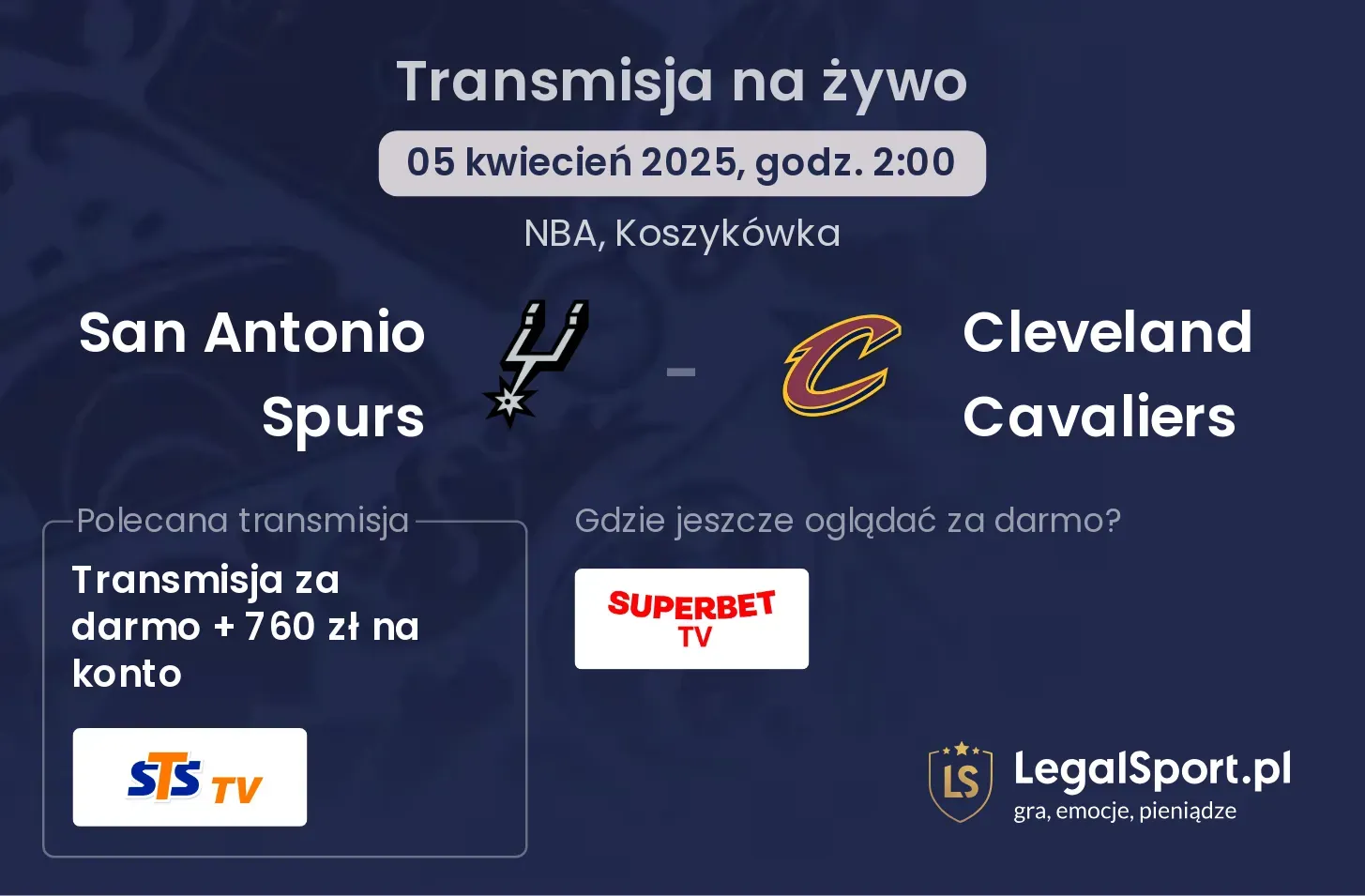 Cleveland Cavaliers - San Antonio Spurs gdzie oglądać?