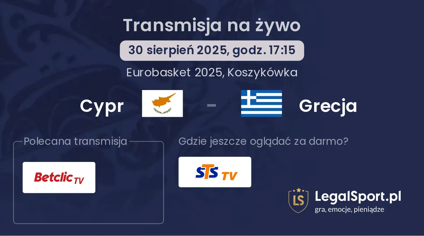 Cypr - Grecja gdzie oglądać?