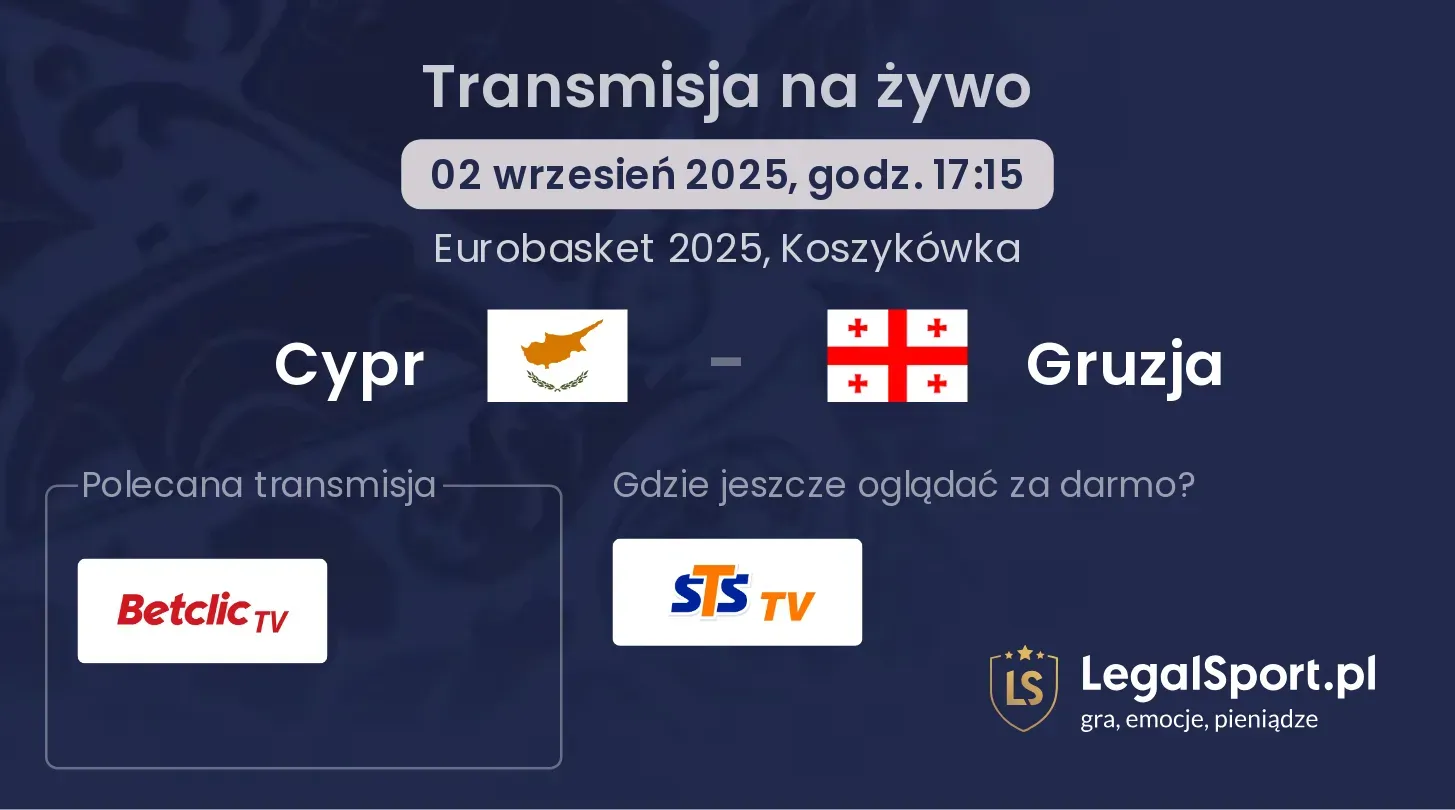 Cypr - Gruzja transmisja na żywo
