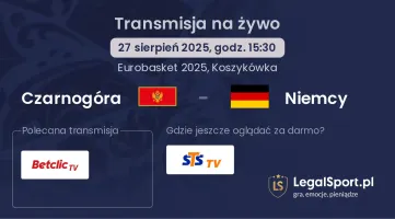 Czarnogóra - Niemcy gdzie oglądać?