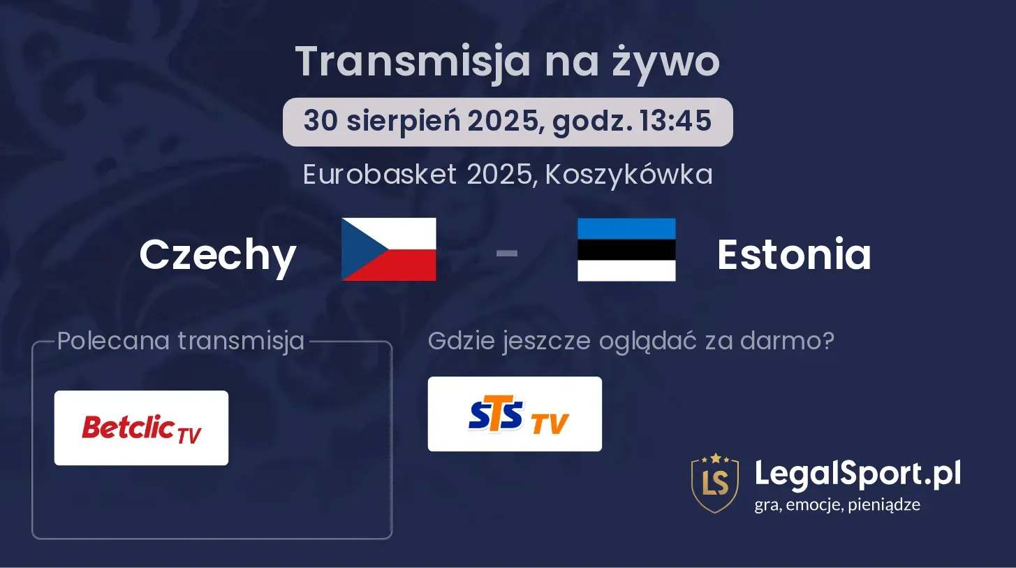 Czechy - Estonia gdzie oglądać?