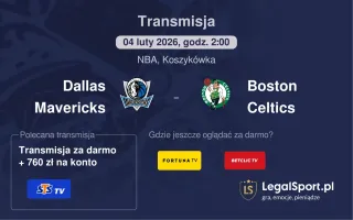 Dallas Mavericks - Boston Celtics gdzie oglądać (04.02.2026)