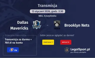 Dallas Mavericks - Brooklyn Nets gdzie oglądać? (13.01)