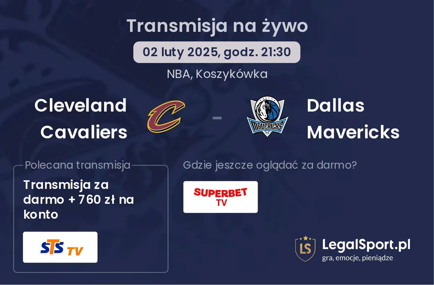 Cleveland Cavaliers - Dallas Mavericks gdzie oglądać?