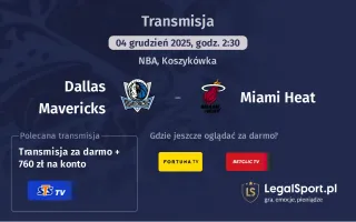 Dallas Mavericks - Miami Heat gdzie oglądać? (04.12)