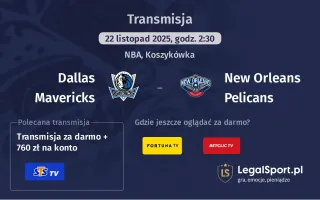 Dallas Mavericks - New Orleans Pelicans gdzie oglądać? (22.11)