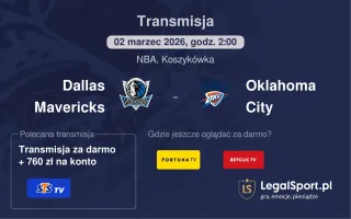 Dallas Mavericks - Oklahoma City gdzie oglądać? (02.03)