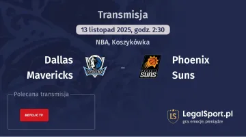 Dallas Mavericks - Phoenix Suns gdzie oglądać? (13.11)