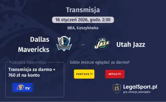 Dallas Mavericks - Utah Jazz gdzie oglądać? (16.01)