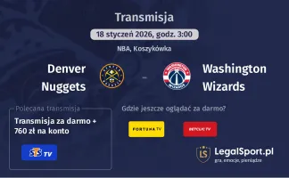 Denver Nuggets - Washington Wizards gdzie oglądać? (18.01)