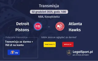 Detroit Pistons - Atlanta Hawks gdzie oglądać? (02.12)
