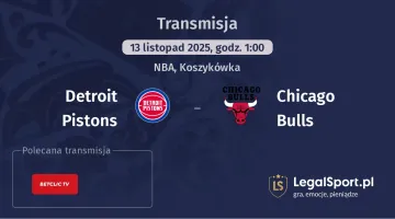 Detroit Pistons - Chicago Bulls gdzie oglądać? (13.11)
