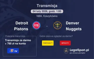 Detroit Pistons - Denver Nuggets gdzie oglądać? (04.02)