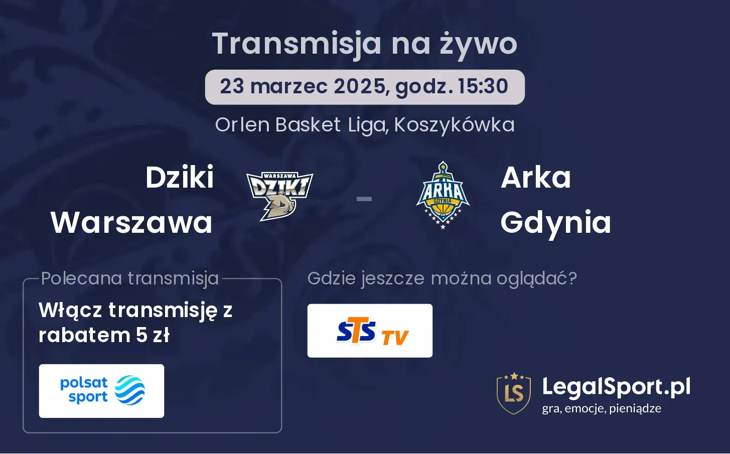 Dziki Warszawa - Arka Gdynia gdzie oglądać?