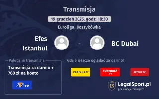 Efes Istanbul - BC Dubai gdzie oglądać? (19.12)