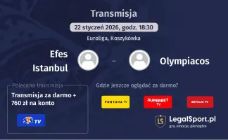 Efes Istanbul - Olympiacos gdzie oglądać? (22.01)