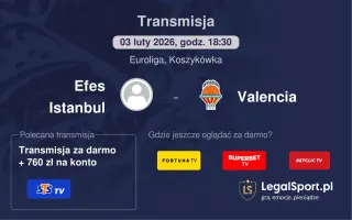 Efes Istanbul - Valencia gdzie oglądać? (03.02)