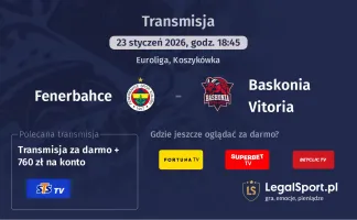 Fenerbahce - Baskonia Vitoria gdzie oglądać? (23.01)