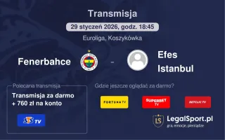 Fenerbahce - Efes Istanbul gdzie oglądać? (29.01)