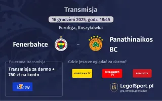 Fenerbahce - Panathinaikos BC gdzie oglądać? (16.12)