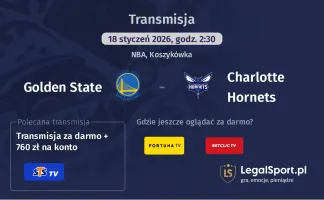 Golden State - Charlotte Hornets gdzie oglądać (18.01.2026)