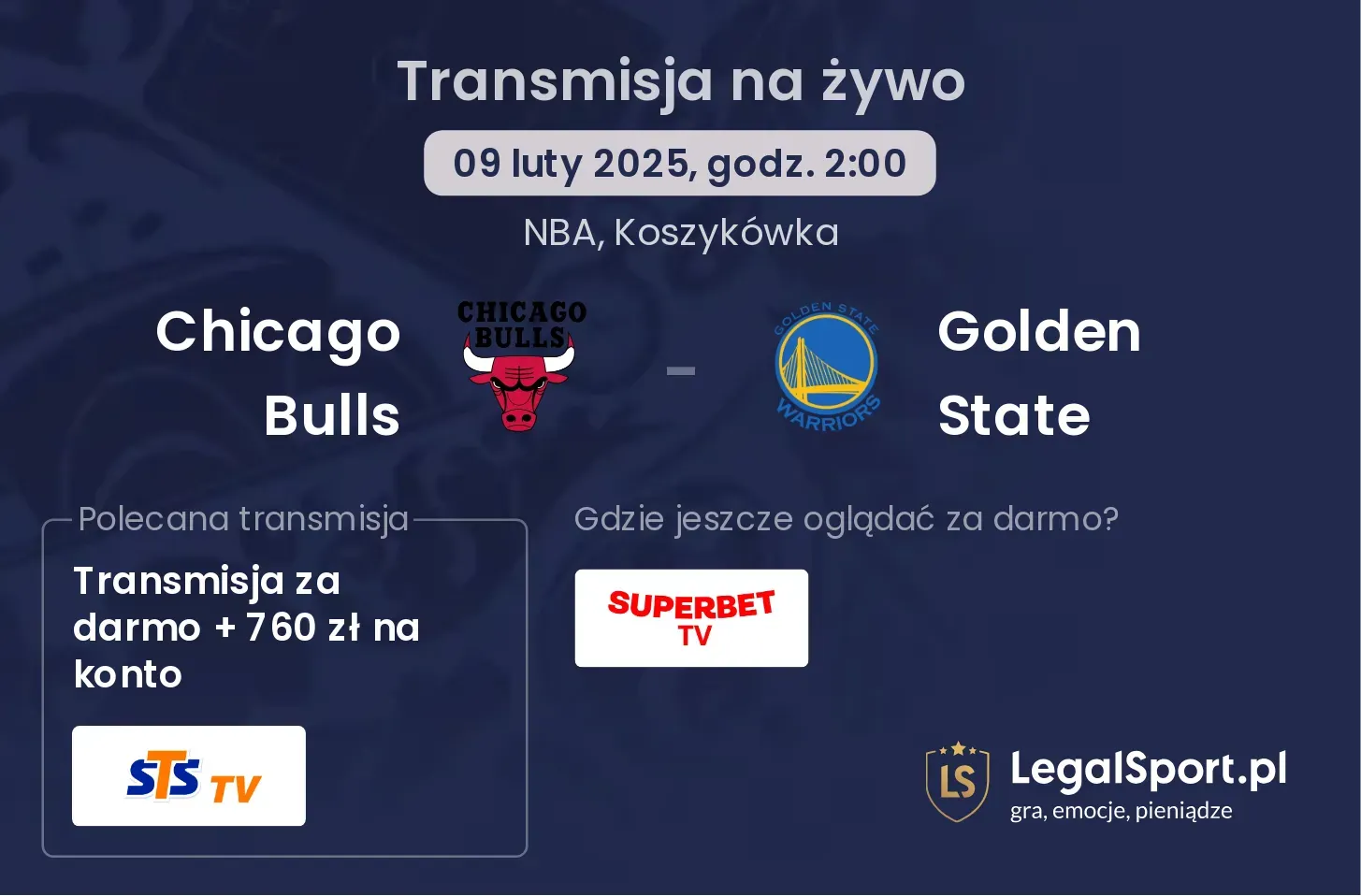 Chicago Bulls - Golden State gdzie oglądać?