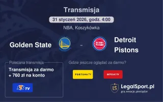Golden State - Detroit Pistons gdzie oglądać? (31.01)