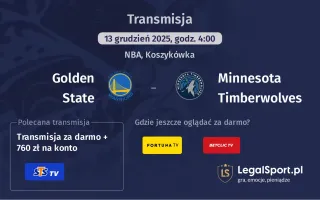 Golden State - Minnesota Timberwolves gdzie oglądać? (13.12)