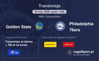 Golden State - Philadelphia 76ers gdzie oglądać (04.02.2026)