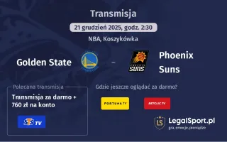 Golden State - Phoenix Suns gdzie oglądać (21.12.2025)