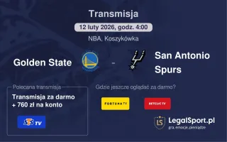 Golden State - San Antonio Spurs gdzie oglądać? (12.02)