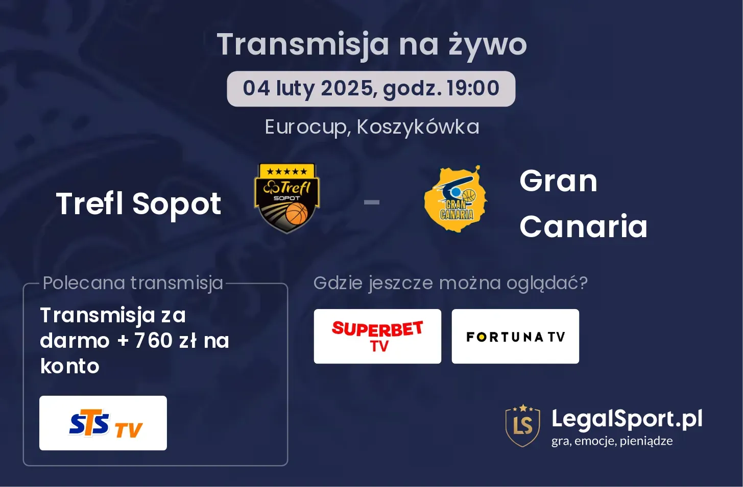 Trefl Sopot - Gran Canaria gdzie oglądać?