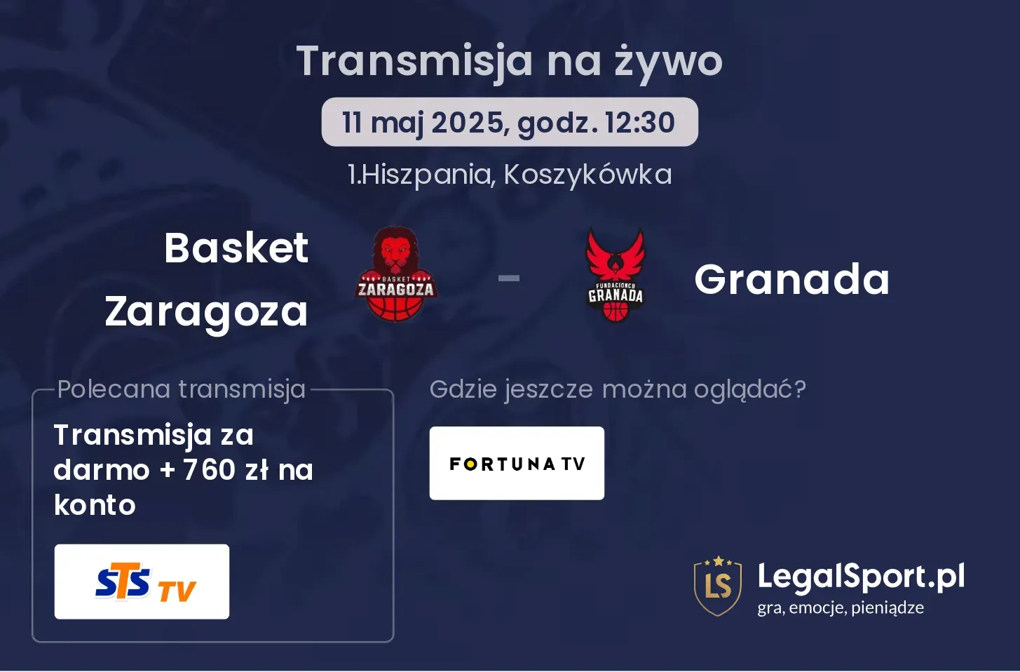 Granada - Basket Zaragoza gdzie oglądać?