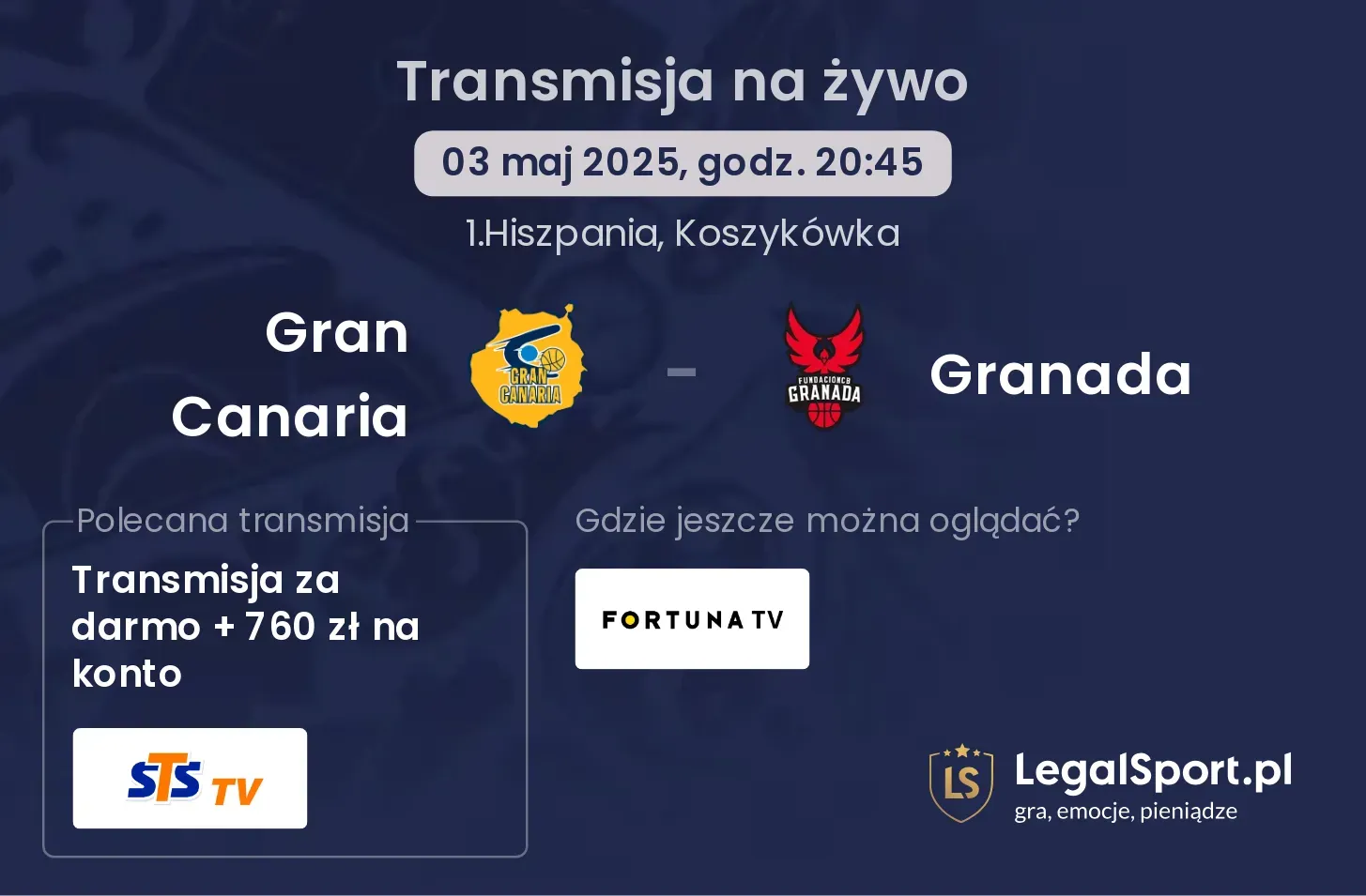 Gran Canaria - Granada gdzie oglądać?