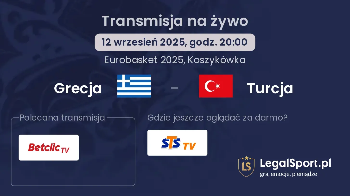 Grecja - Turcja transmisja na żywo