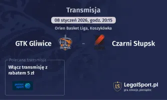 GTK Gliwice - Czarni Słupsk gdzie oglądać (08.01.2026)