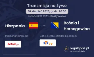 Hiszpania - Bośnia i Hercegowina gdzie oglądać?
