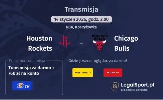Houston Rockets - Chicago Bulls gdzie oglądać? (14.01)